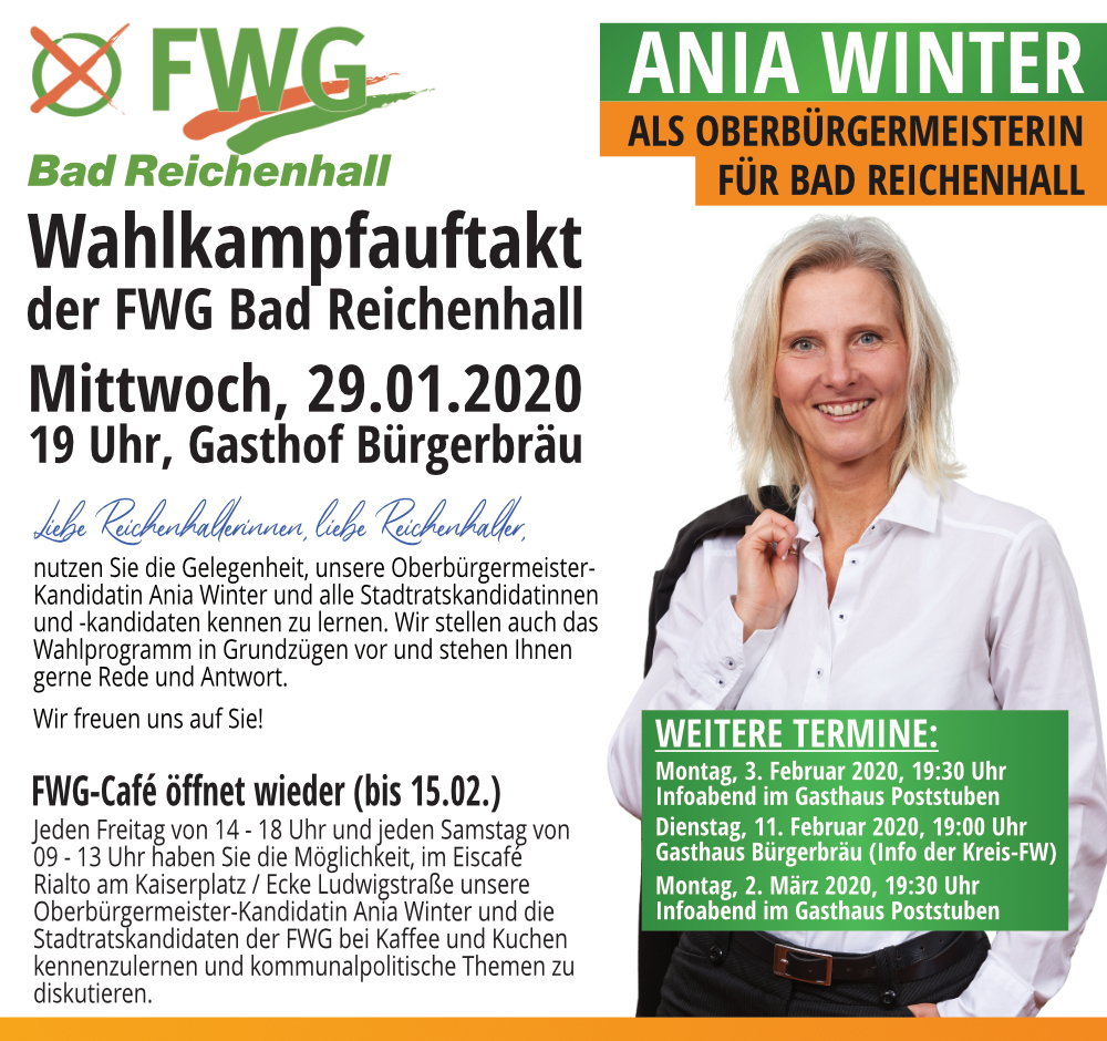Wahlkampfauftakt der FWG Bad Reichenhall