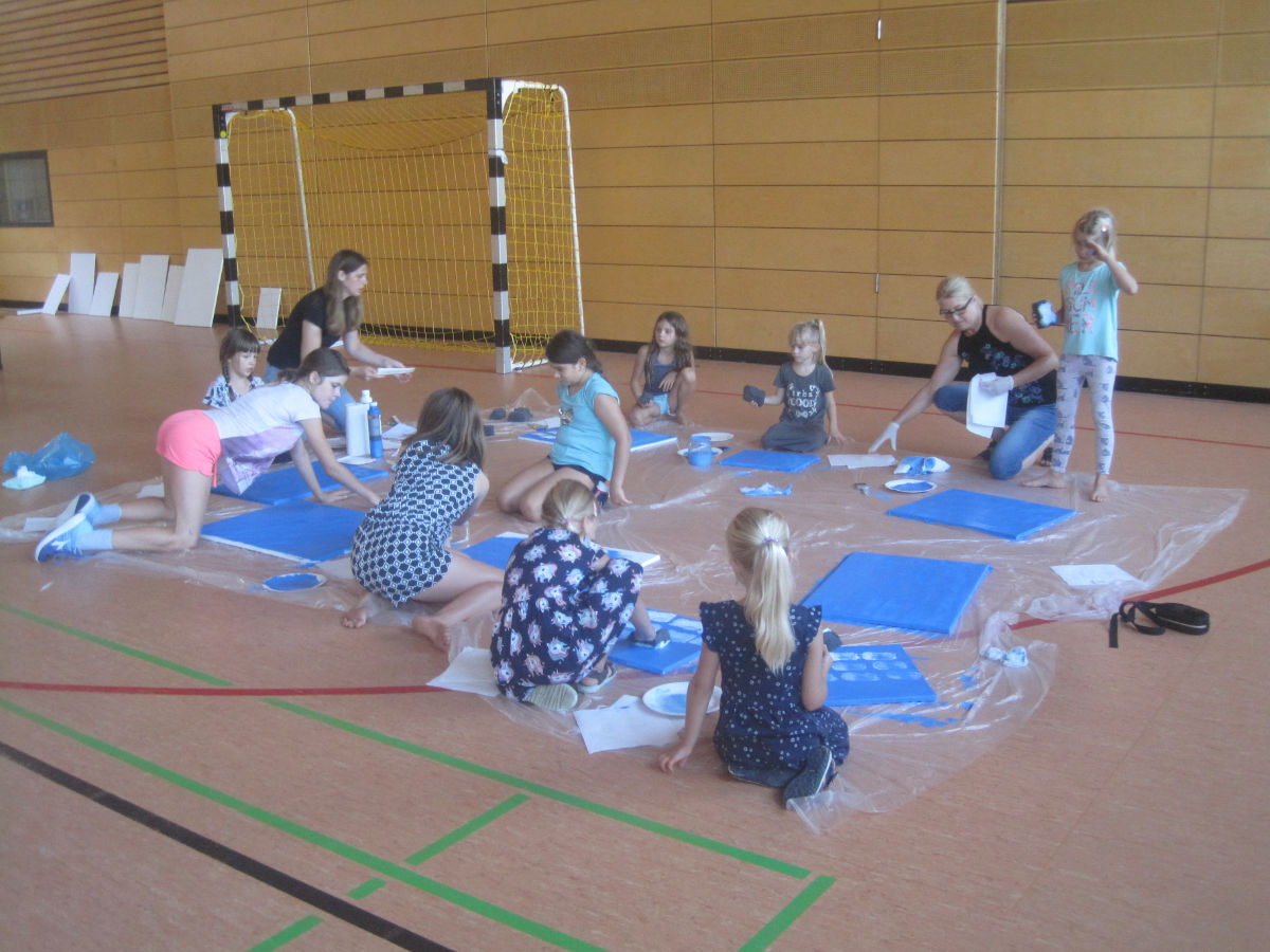 Die Kinder beim Ferienprogramm der FÜW Saaldorf-Surheim