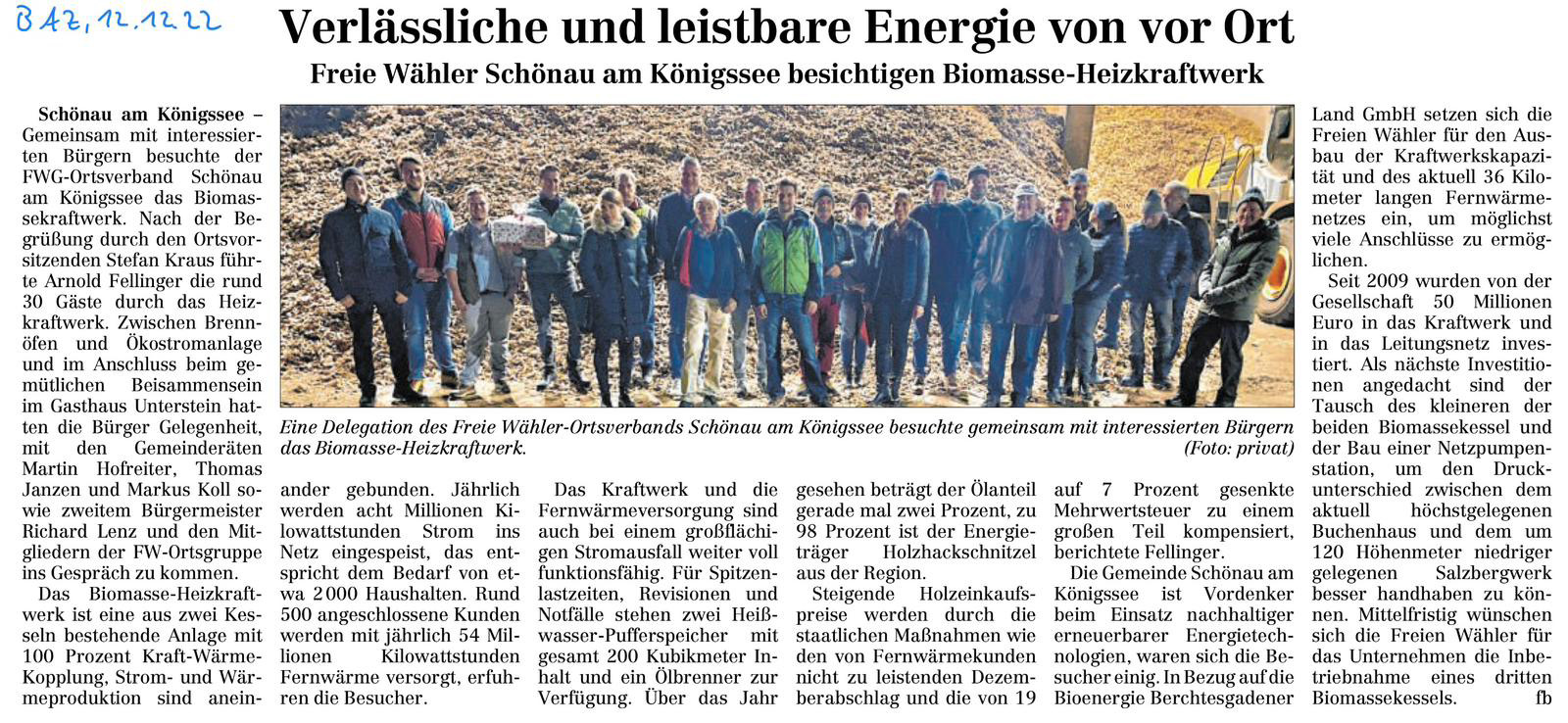 Besuch der Bioenergie BGL